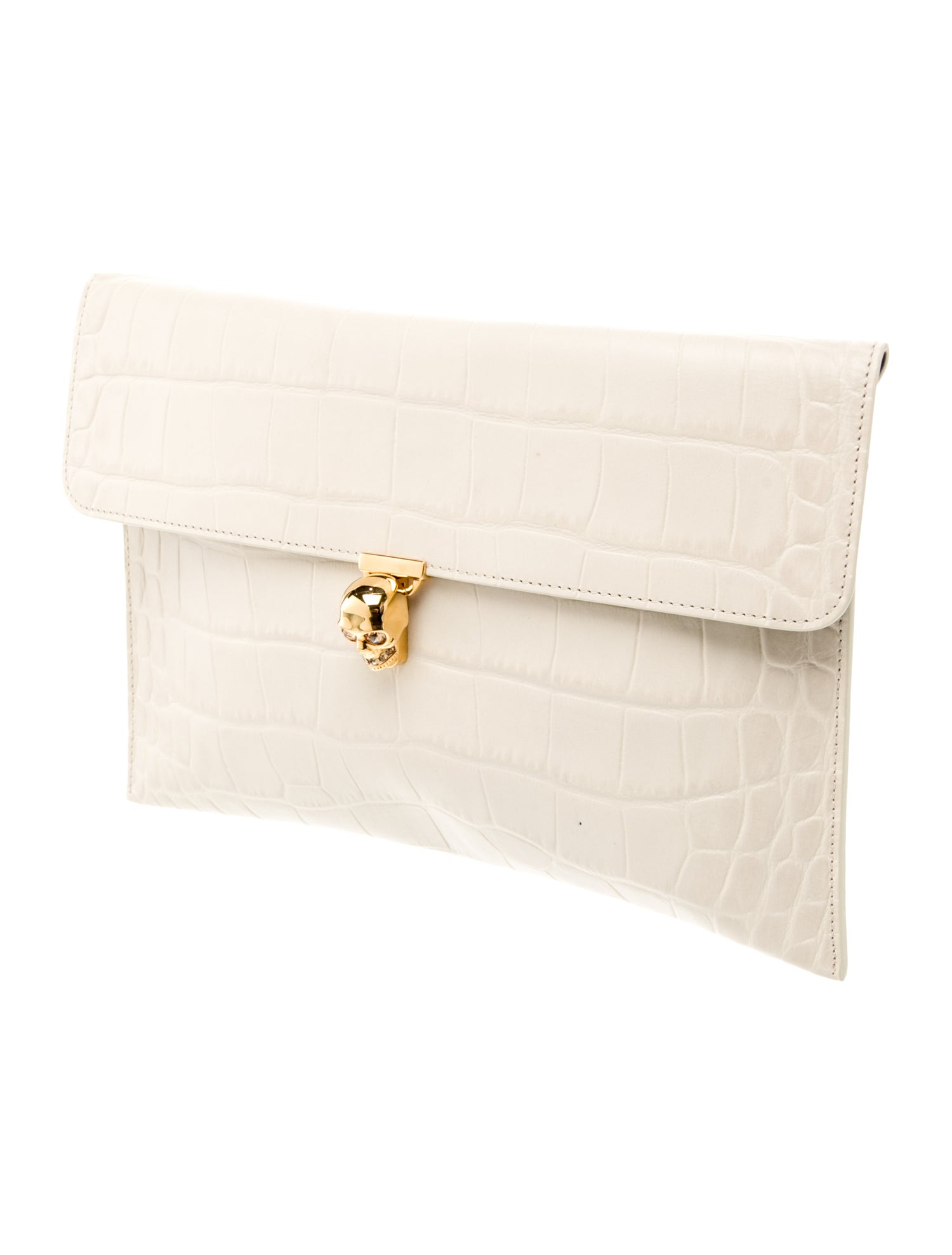 Alexander McQueen Embossed Leather Clutch